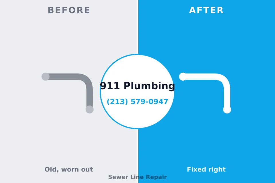 Before and after: plumbing repair Midway, NC